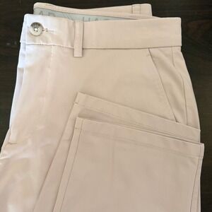 Haggar Sport Travel Performance Mens Golf Pants 34x32 Tan Khaki Straight Fit